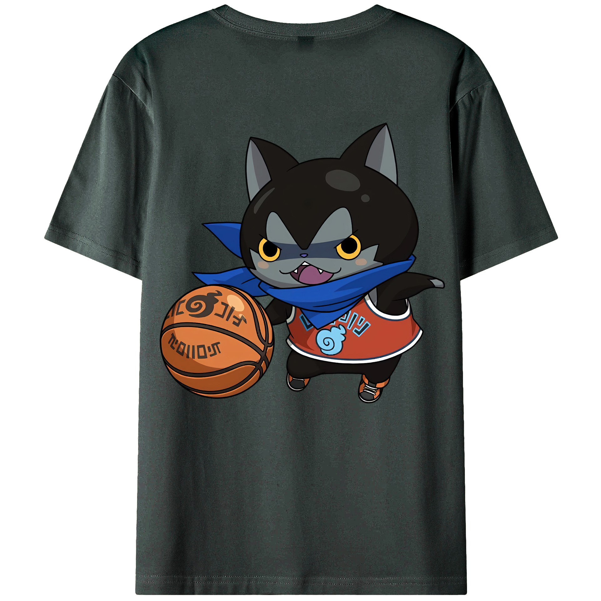（画像用） 妖怪ウォッチ Yo-kai Watch 綿100％ メンズ半袖Tシャツ（バックプリント） 通気性
